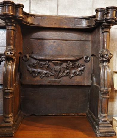 Carved woodwork in Dunblane Cathedral