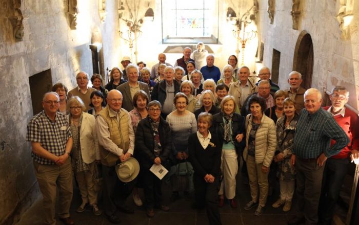 Group Photograph taken in the crypt of Rosslyn Chapel with the guide