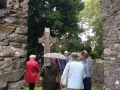Members gather inside the Church