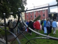 Listening to the history of the 'Johnstown Inn'